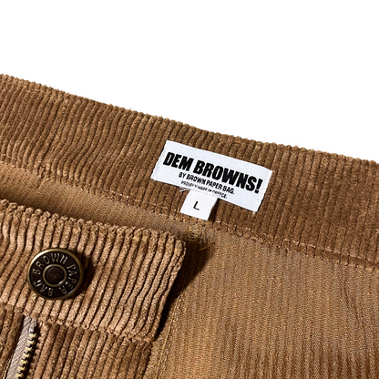 2.THE “DEM’ BROWNS” CORDUROY SHORTS [HONEY BROWN]